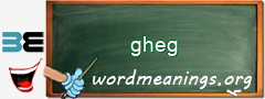 WordMeaning blackboard for gheg